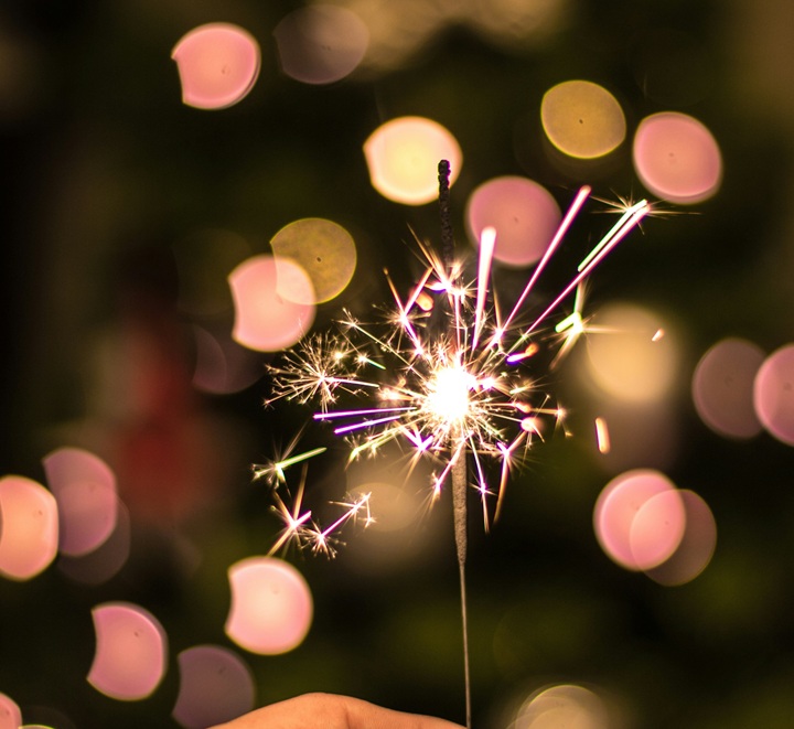 Festejando año nuevo