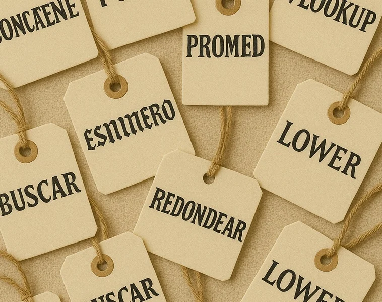 Lista de funciones de Excel en español e inglés para traducir fórmulas fácilmente